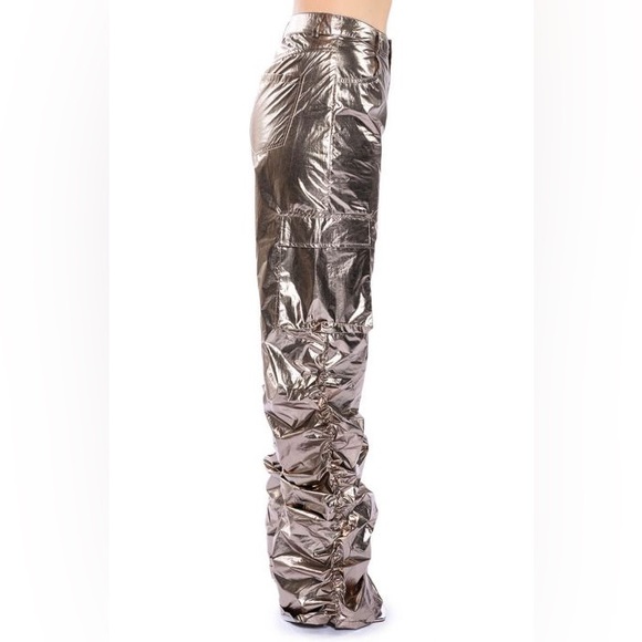 Glimpse of Magic Relaxed Metallic Pant - Silver - Picture 4 of 6